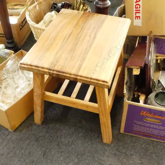 WOODEN SIDE TABLE 505x395x520mm