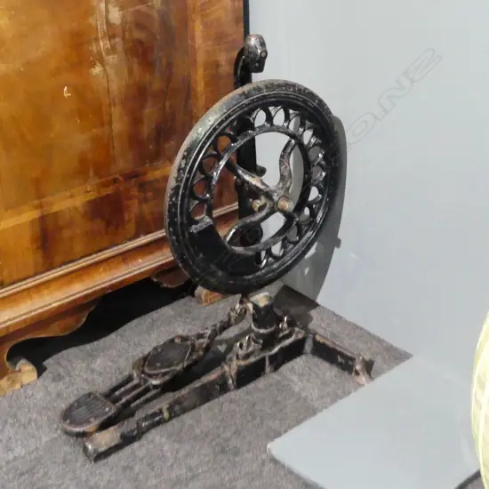 CAST IRON DENTIST DRILL FOOT WHEEL; H.500mm