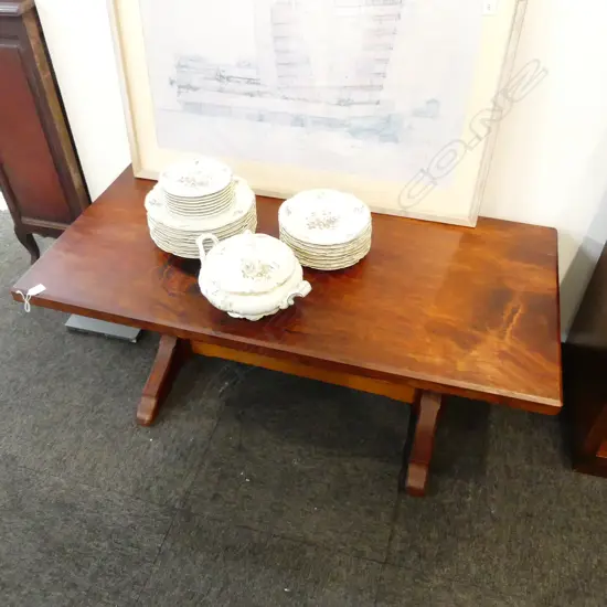 WOODEN STRETCHER COFFEE TABLE 1190x590x465mm