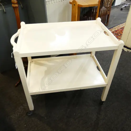 WHITE PAINTED TEA TROLLEY 750x460x730mm