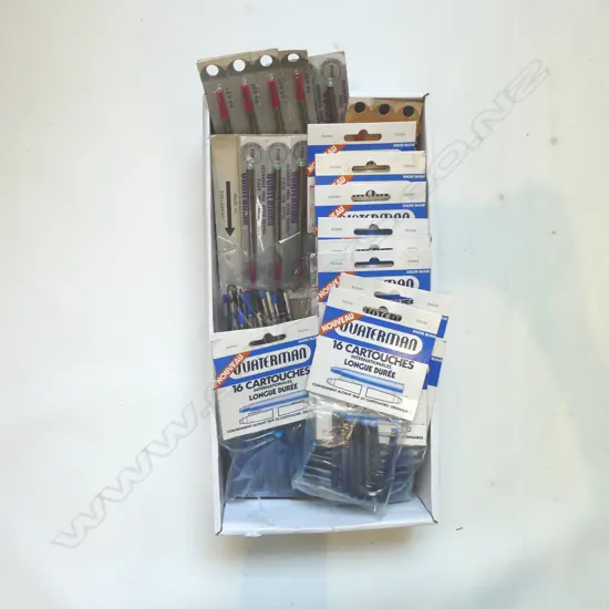 WATERMAN FOUNTAIN PEN CARTRIDGES 14 PACKETS OF 16, & OTHERS + BLADDERS