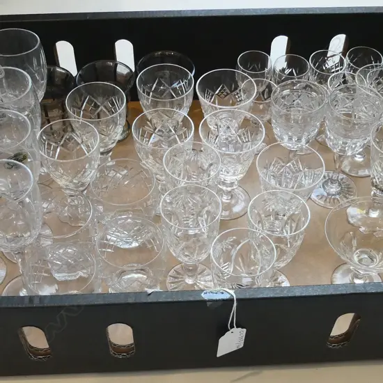 ASST. CRYSTAL DRINKING GLASSES APPROX. 46 PIECES