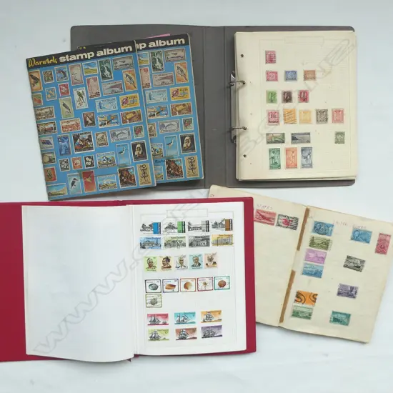 COLLECTION OF 5 VINTAGE STAMP ALBUMS