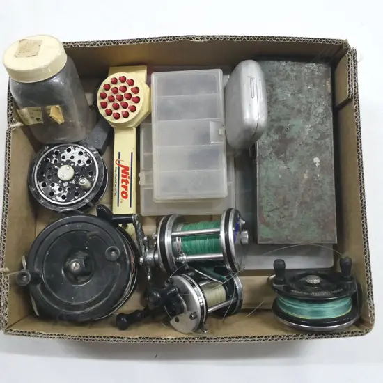 ASST. TACKLE; REELS, SINKERS & LURES, etc