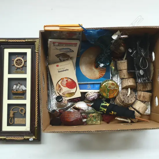 ASST. INCL. SEASHELL REFERENCE, H.M.N.Z.S TAMAKI PENDENT FLAG, etc