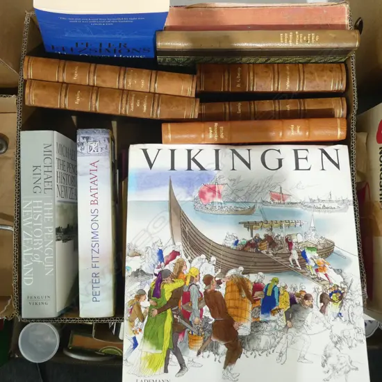 ASST. BOOKS; 3 Vol. Danmaks Oldtide, The Moa-Hunter Period, Native Animals of New Zealand, etc