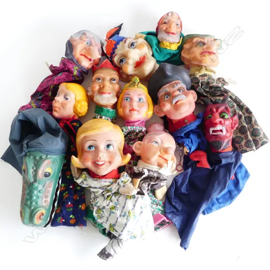SET OF 1960S PUPPETS 12 DIFFERENT CHARACTERS