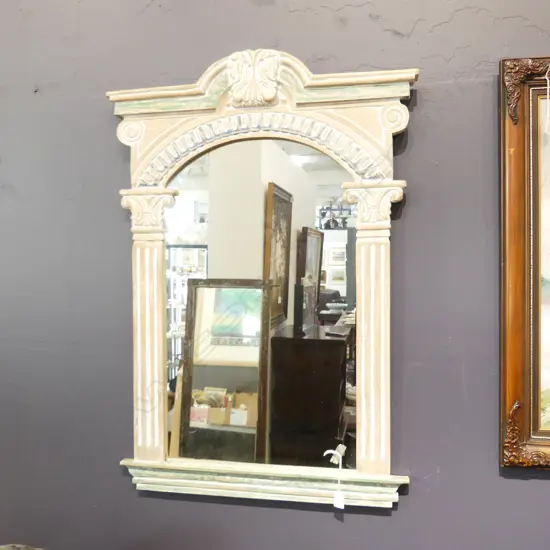 MEDITERRANEAN STYLE WOOD FRAMED MIRROR  720 x 1010mm