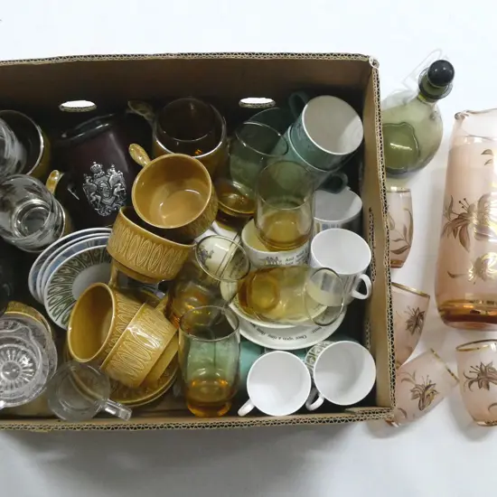 ASST. CHINA, RETRO GLASS WARE ETC