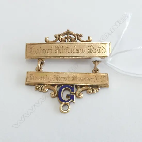 9cT GOLD MASONIC LODGE BARS SUSPENSION for medal(no medal included) 7.33gms