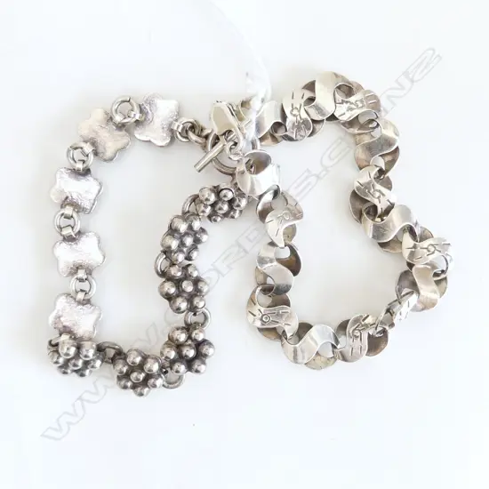 2 STYLISH SILVER BRACELETS