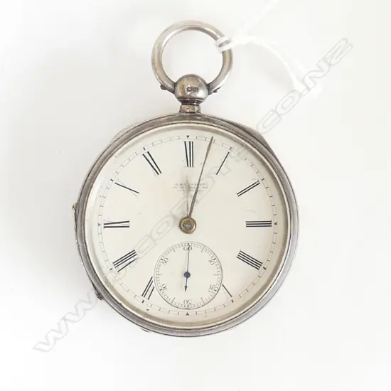 SILVER FUSEE MOVEMENT POCKET WATCH by Thomas Russell of Liverpool 'Maker to the Queen'. Open face quality timepiece
