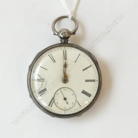 SILVER FUSEE MOVEMENT POCKET WATCH Longworth of Tyldesley. chain faulted 