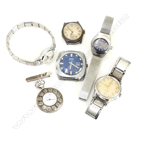 SIX VARIOUS VINTAGE MAINLY WRISTWATCHES