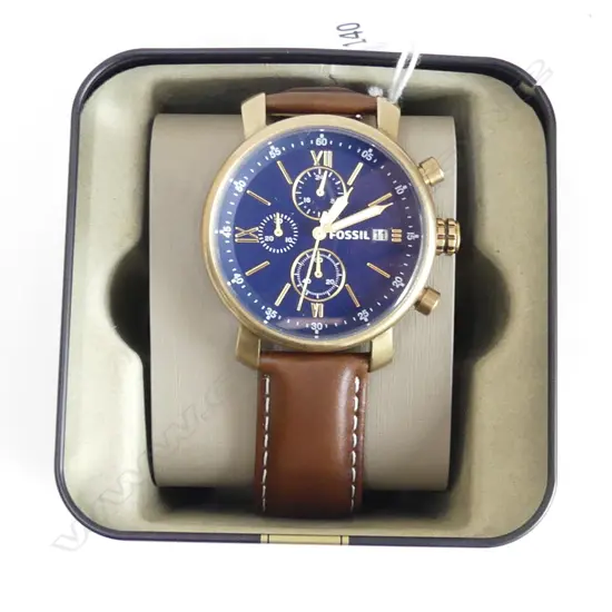 **RTV**  FOSSIL CHRONOGRAPH WRISTWATCH; Boxed as new, 'DIAMOND BACK, STANDARD ISSUE'