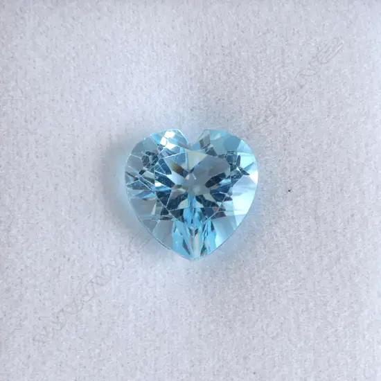 SWISS BLUE TOPAZ, HEART FACETED CUT, 5.37ct