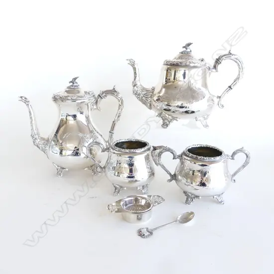 4 PCE SILVER PLATE TEA / COFFEE SET