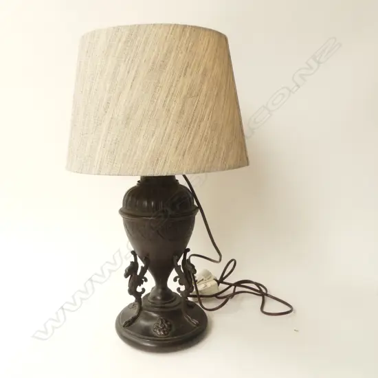 VINTAGE BRONZED METAL TABLE LAMP H.500mm