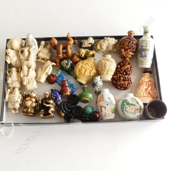 COLLECTION OF OVER 30 ORIENTAL MINITURE PCS  CLOISONNE CHINA METAL ETC