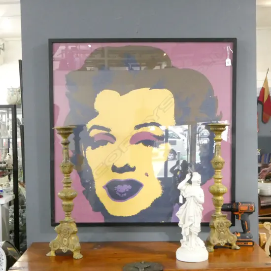 ANDY WARHOL MARILYN MONROE SILK SCREEN PRINT SUNDAY B MORNING with certificate 920 x 920mm