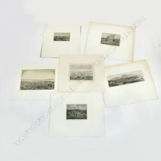 6 VINTAGE PRINTS OF AUCKLAND 200x260mm SOME WITH FOXING