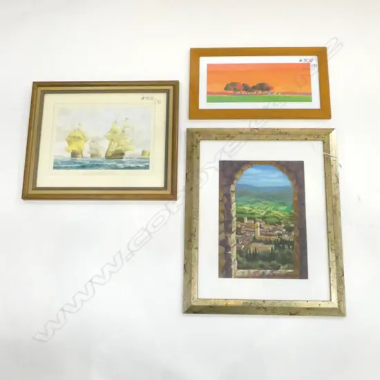 3 FRAMED WORKS; 1 PASTEL By SUZANNE WIGGINS, 2 PRINTS, 360x260mm