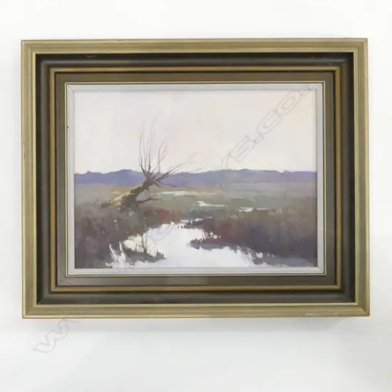 BRIAN HALLIDAY 'MILLBROOK STREAM, QUEENSTOWN' OIL ON BOARD, 250x340mm