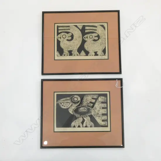 PEDRO PUERTA, PELICAN & OTTER WOODCUTS (2), 275x195mm