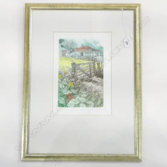 CYNTHIA TAYLOR 'COUNTRY COTTAGE' SCREEN PRINT 41/80 305x210mm