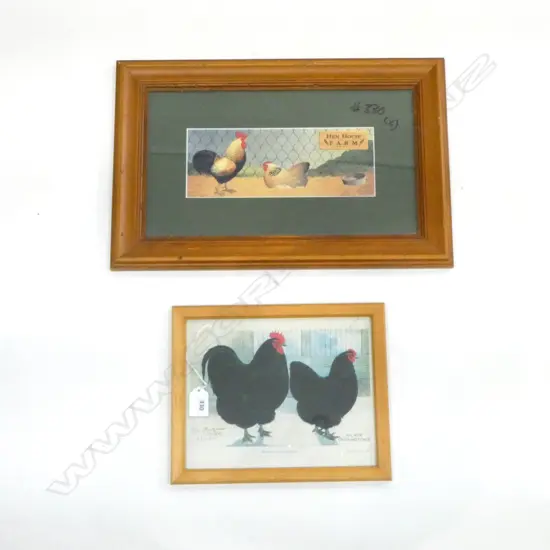 2 CHOOK PRINTS, 190x240mm