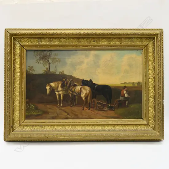ARTIST UNKNOWN, 19thC OIL ON CANVAS, 240x410mm