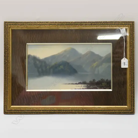JOSEPH MAYCLAIR (1881-1956), LAKE WAIKAREMOANA, OIL ON CARD, 165x305mm