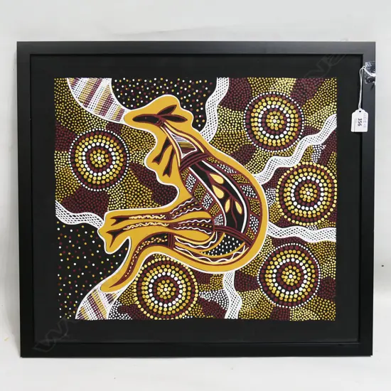 ABORIGINAL WORK BY JIM 'BOONGAR EDWARDS', 455x520mm
