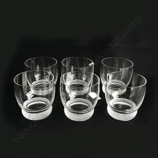 6 VILLEROY & BOCH CRYSTAL TUMBLERS H.90mm