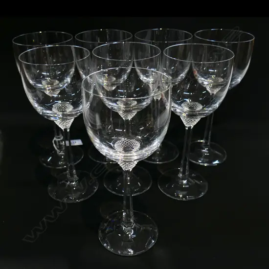 8 VILLEROY & BOCH CRYSTAL WINE GLASSES H.195mm