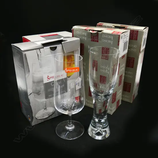 4 BOXED SPIEGELAU & KROSNO GLASSES