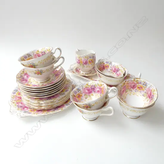 24 PCE ROYAL ALBERT 'SERENA' TEA SET; 6 TRIOS ETC