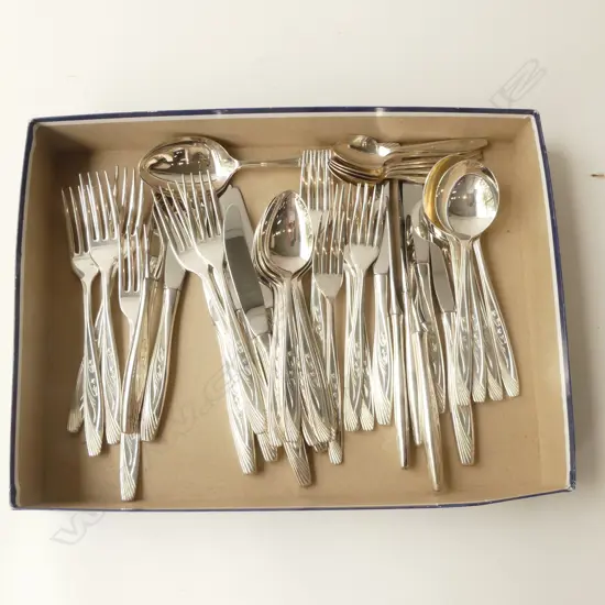 44PC CUTLERY SET ‘BRIDAL STAR’ SILVER PLATED COMPLETE 6 PLACE SETTING