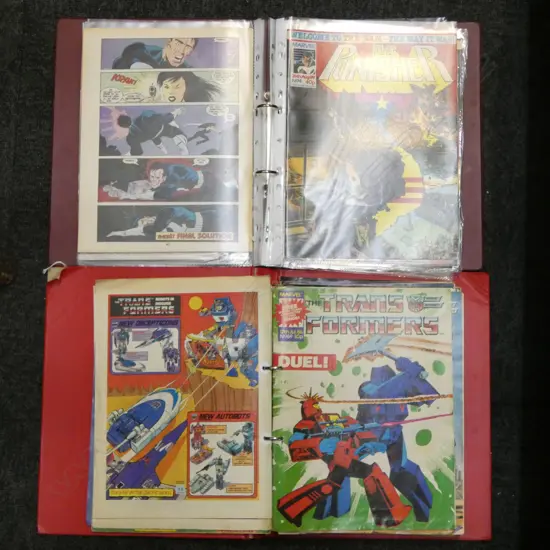 2 COMICS ALBUMS; TRANSFORMERS ETC