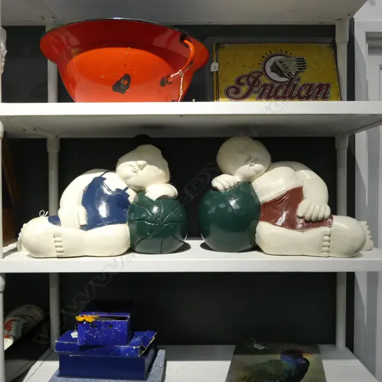 PR CARVED ASIAN CHILDREN RESTING L450MM