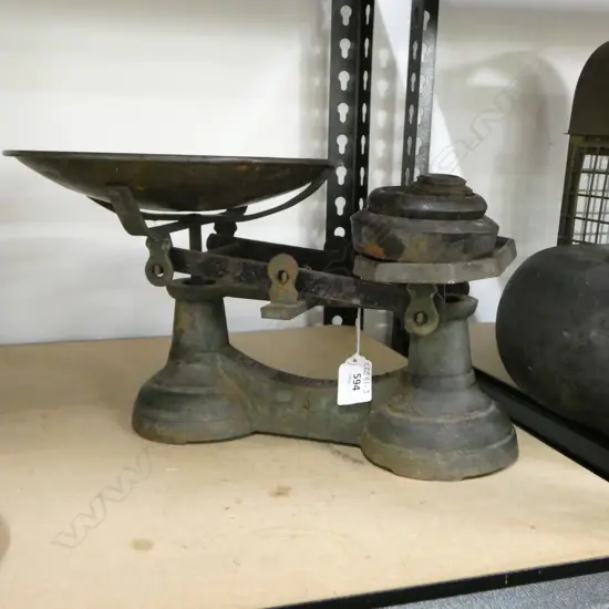 VICTORIAN SCALES (missing some weights) W.340mm