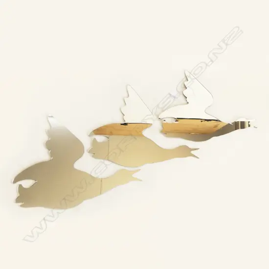 3 MIRRORED FLYING WALL DUCKS L.400mm