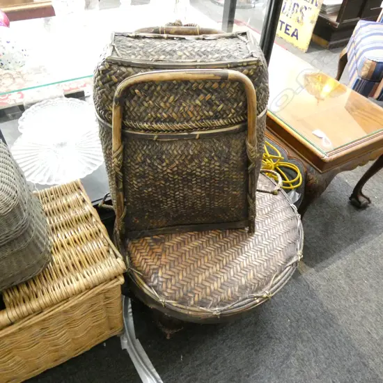 LG ORIENTAL WOVEN LIDDED CONTAINER 600x450x350mm + BACKPACK H.450mm