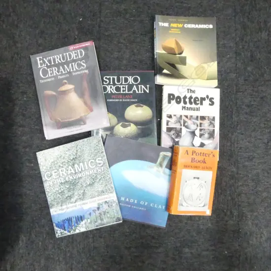 Collection of 7 Pottery Related Books: 'A Potter's Book' by Leach etc