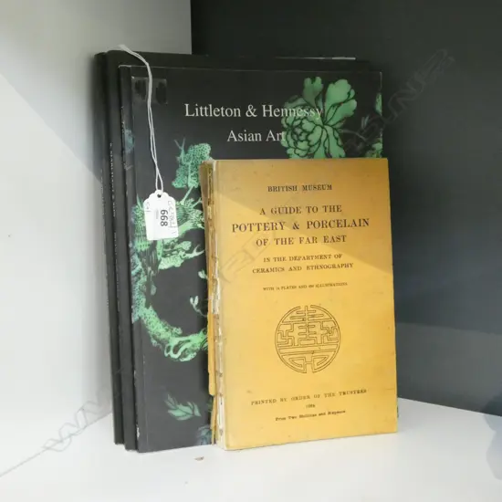 5 CATALOGUES (4 S. MARCHANT & SON) + GUIDE BOOK; POTTERY & PORCELAIN OF THE FAR EAST, SIGNED 'J. C. BEAGLEHOLE 1928'