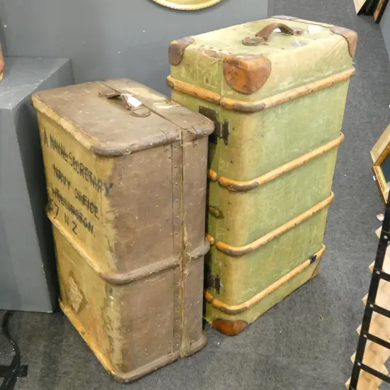 2 VINTAGE TRAVEL TRUNKS