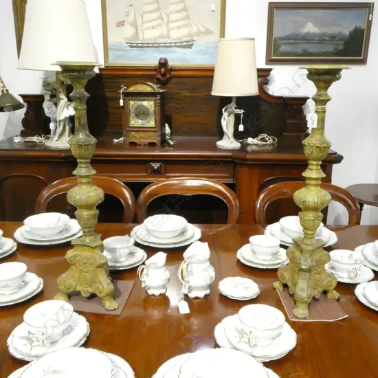 PR LARGE  ORNAMENTAL METAL CANDLESITCKS H.590mm