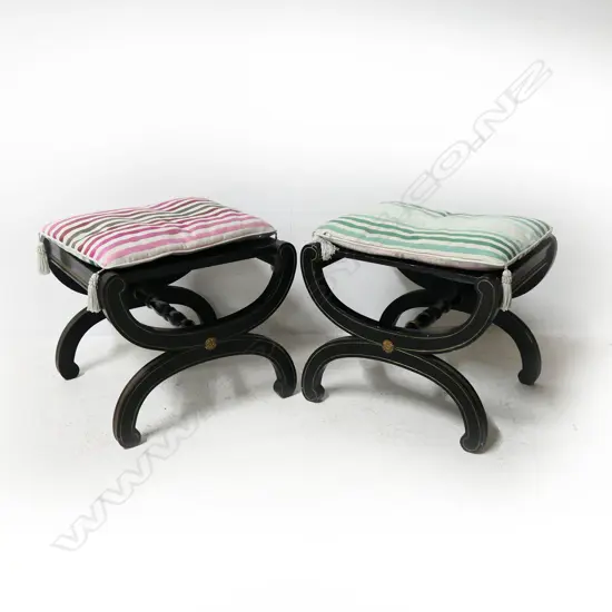 PR CURULE X FRAMED STOOLS 455x410x380mm & CUSHIONS