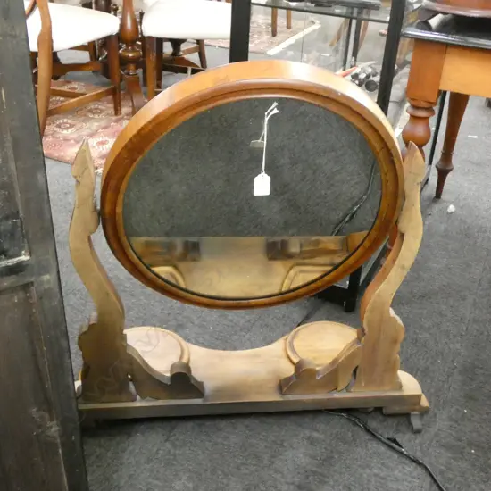 VICTORIAN MAHOGANY TOILET MIRROR H.835mm