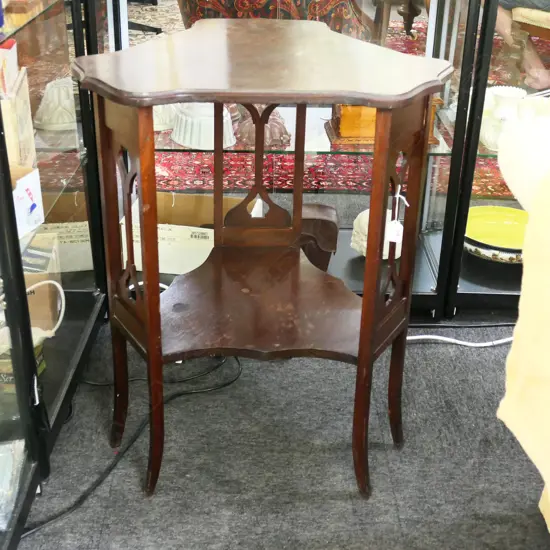MAHOGANY SIDE TABLE H.725mm